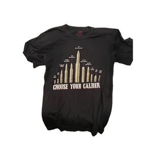 Choose Your Caliber Rothco Black T-Shirt Mens Large